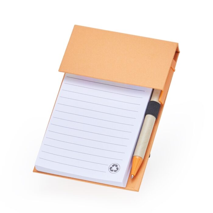 Bloco-de-Anotacoes-com-Autoadesivos-e-Caneta-LARANJA-16151-1681302782 Bloco de Anotações com Autoadesivos e Caneta