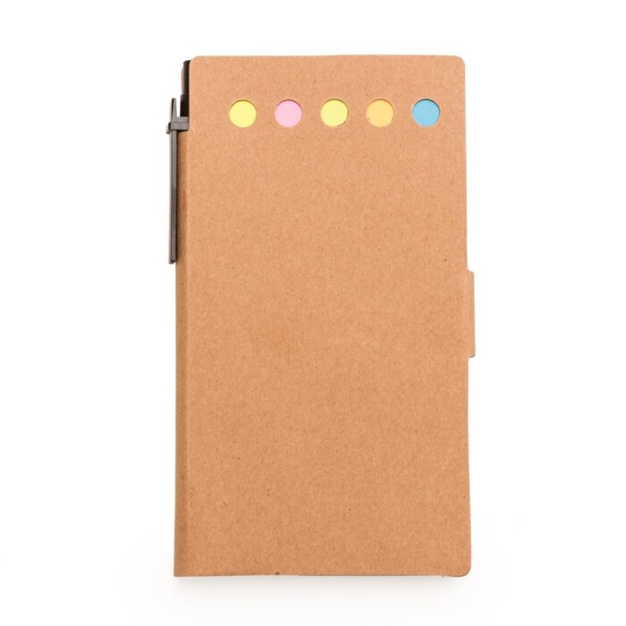 Bloco-de-Anotacoes-com-Post-it-e-Caneta-KRAFT-6555-1504612152 Bloco de Anotações com Autoadesivos e Caneta