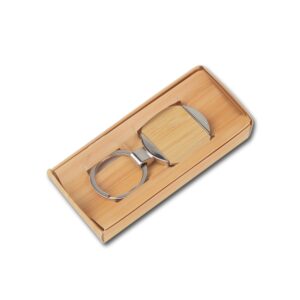 Chaveiro Redondo Metal Bambu